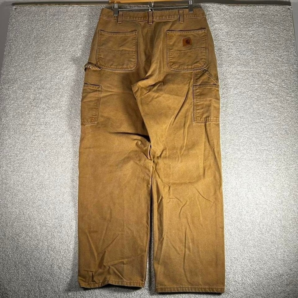 Men's Carhartt light brown baggy wide leg carpenter pants